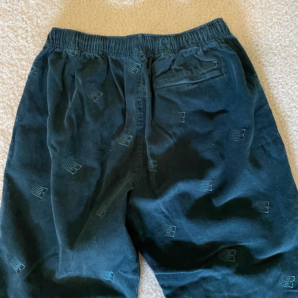 Bronze 56k green embroidered corduroy pants